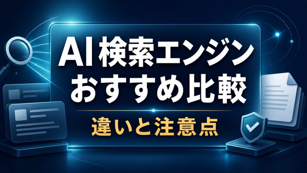 AI検索エンジンおすすめ比較の記事サムネイル