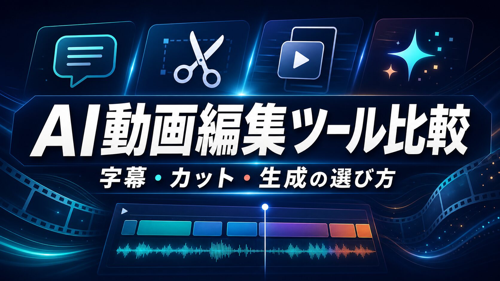 AI動画編集ツール比較のタイトル入りアイキャッチ画像