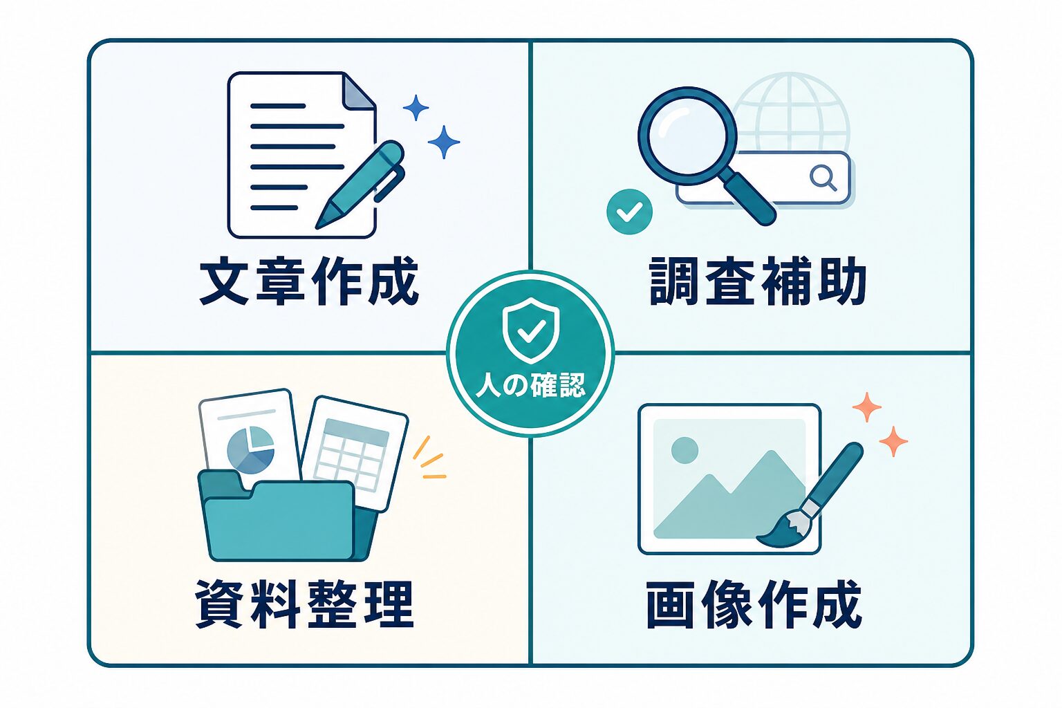 無料AIツールを文章作成、調査補助、資料整理、画像作成の用途で選ぶ考え方