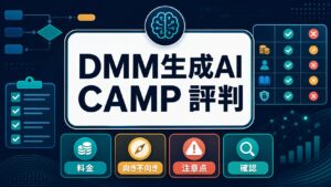 DMM生成AI CAMPの評判を料金、向き不向き、注意点から確認するサムネイル