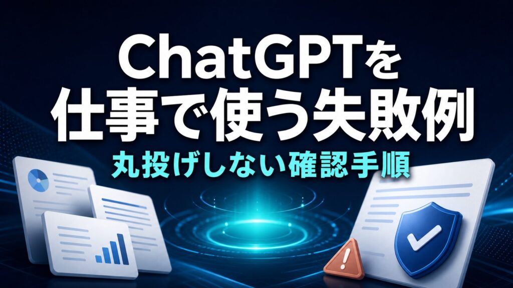 ChatGPTを仕事で使う失敗例を示すAI Study Logのサムネイル