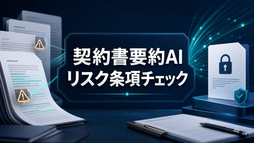 契約書要約AIのリスク条項チェックを表すAI Study Logサムネイル