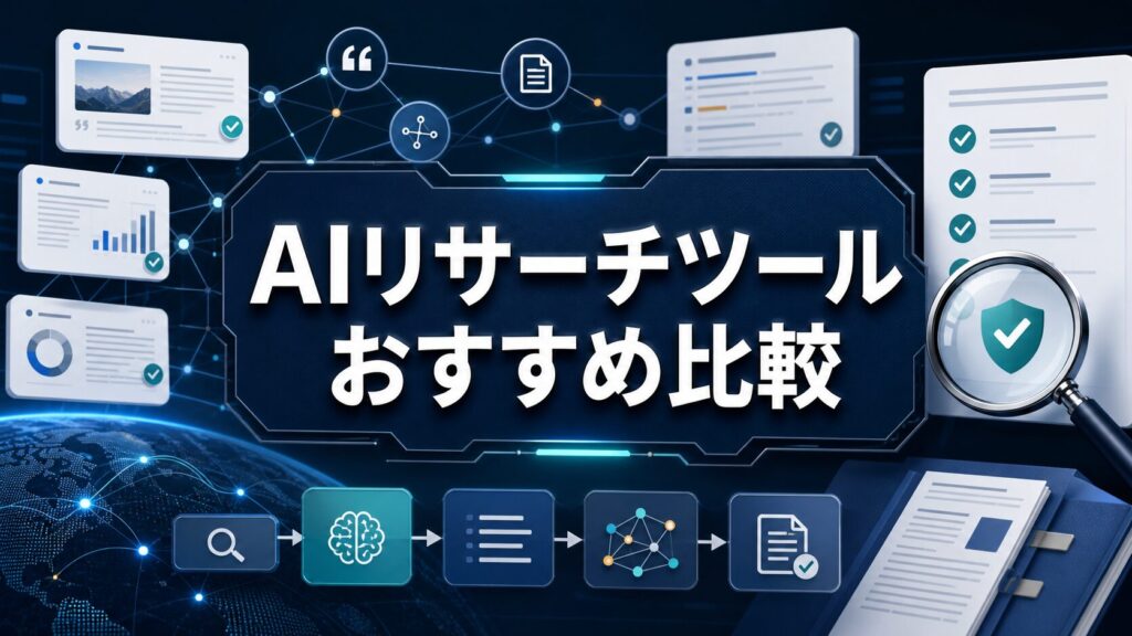 AIリサーチツールおすすめ比較のサムネイル