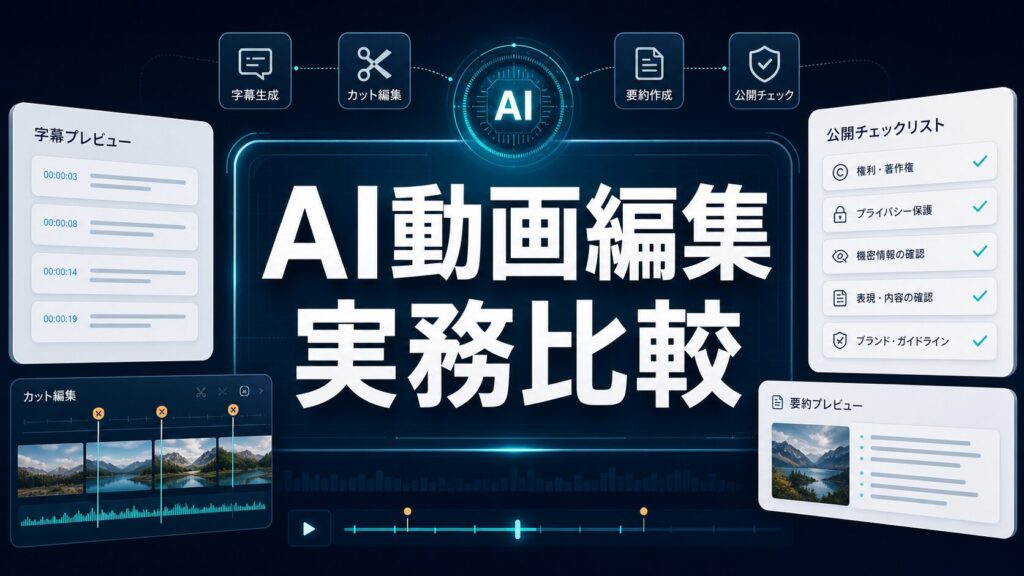 AI動画編集実務比較のタイトル入りアイキャッチ画像