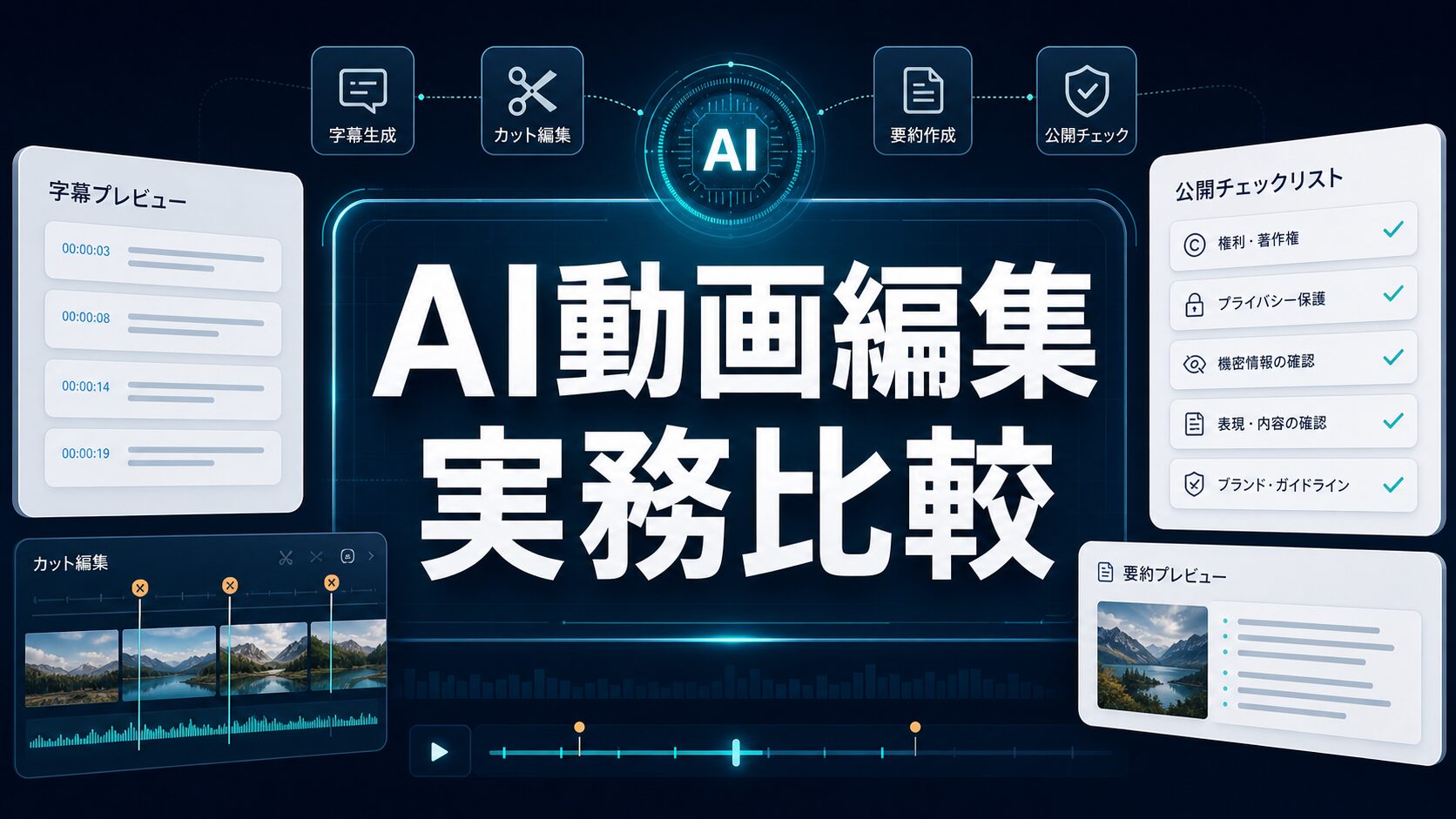 AI動画編集実務比較のタイトル入りアイキャッチ画像