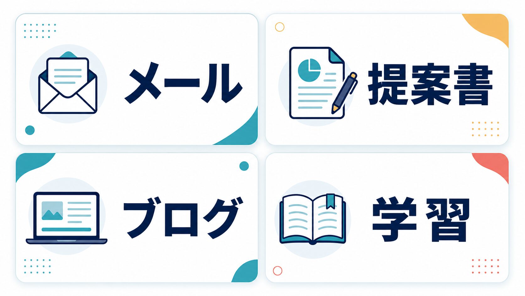 Grammarlyの費用対効果をメール、提案書、ブログ、学習の場面で考える図