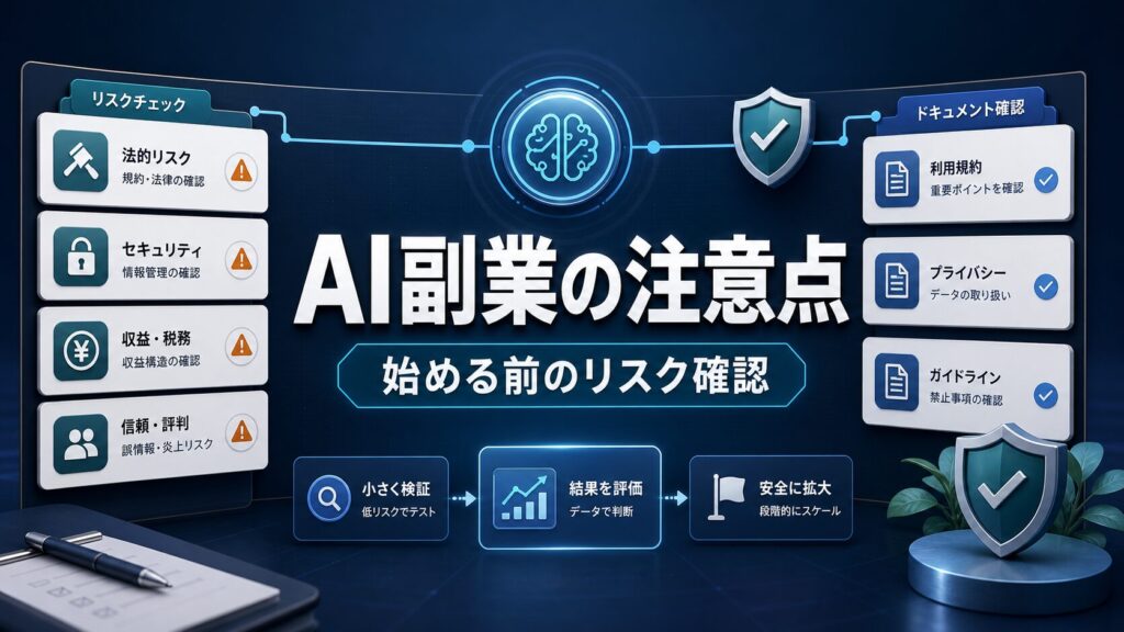 AI副業の注意点を始める前に確認するサムネイル