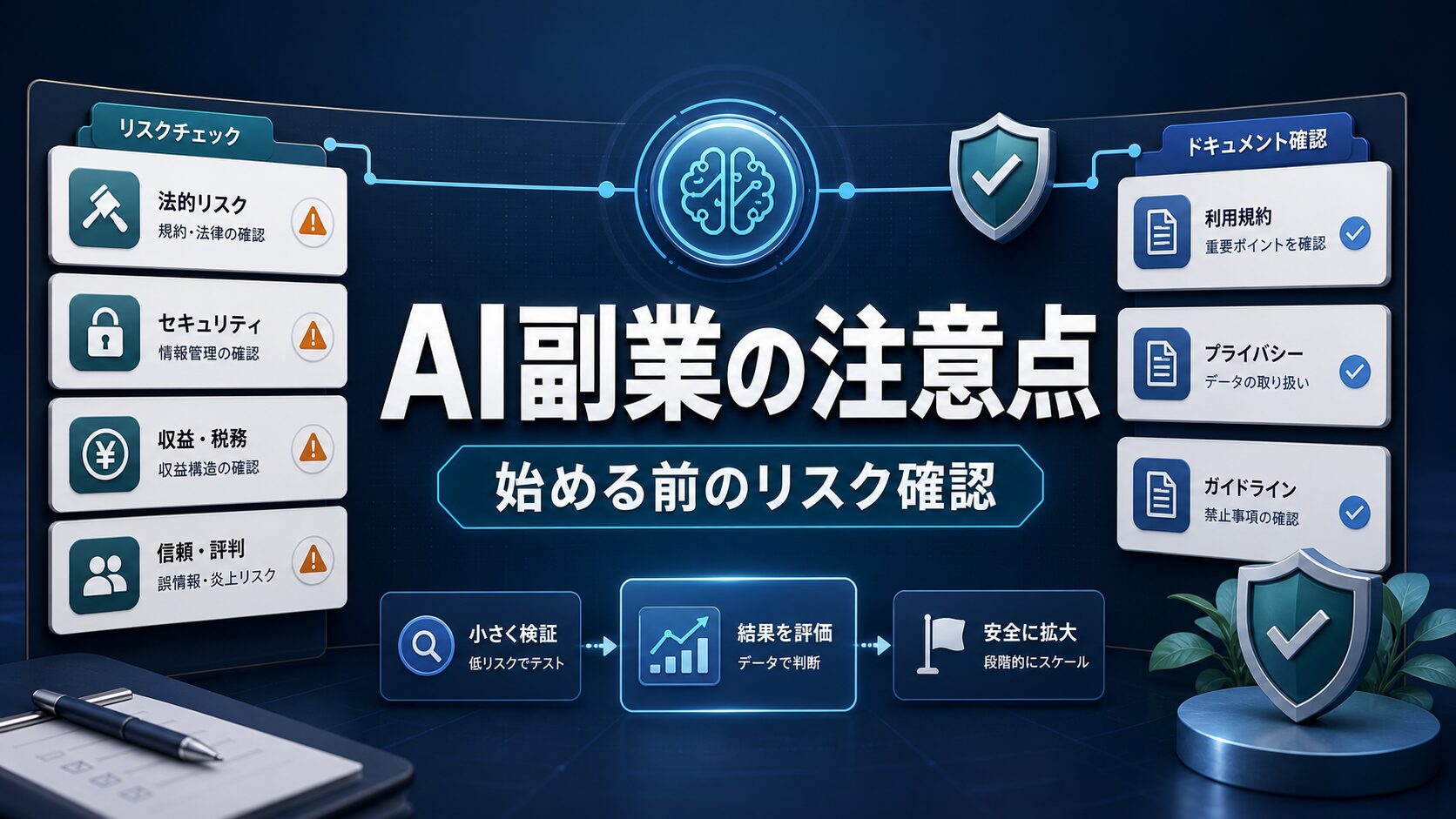 AI副業の注意点を始める前に確認するサムネイル